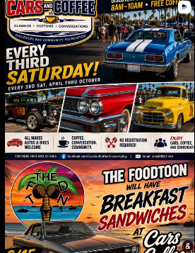Cars and Coffee — breakfast sandwiches